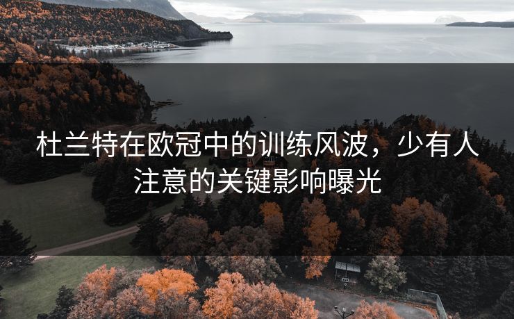 杜兰特在欧冠中的训练风波，少有人注意的关键影响曝光